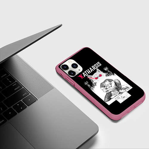 Чехол iPhone 11 Pro матовый Katharsis Beastars / 3D-Малиновый – фото 3