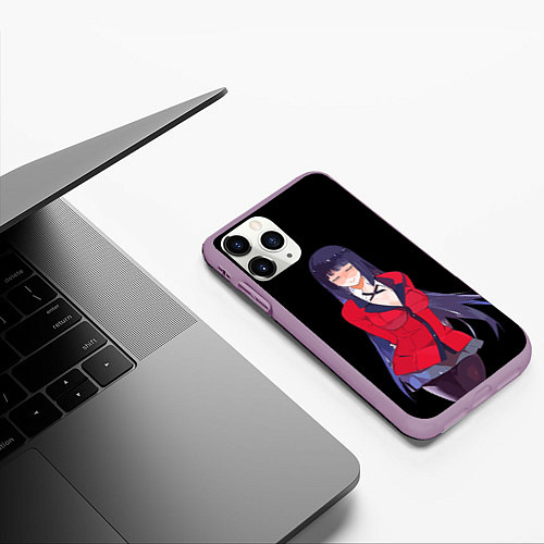 Чехол iPhone 11 Pro матовый Jabami Yumeko Kakegurui / 3D-Сиреневый – фото 3