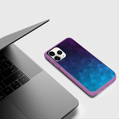 Чехол iPhone 11 Pro матовый BASTERIA / 3D-Фиолетовый – фото 3