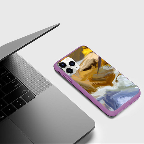Чехол iPhone 11 Pro матовый FET / 3D-Фиолетовый – фото 3