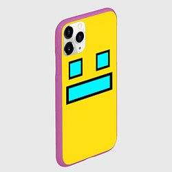 Чехол iPhone 11 Pro матовый Geometry Dash: Smile, цвет: 3D-фиолетовый — фото 2