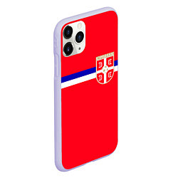 Чехол iPhone 11 Pro матовый Сборная Сербии, цвет: 3D-светло-сиреневый — фото 2