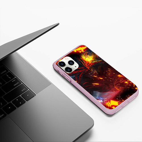 Чехол iPhone 11 Pro матовый Path of Exile Fire Demon Z / 3D-Розовый – фото 3