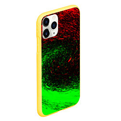 Чехол iPhone 11 Pro матовый КРАСНАЯ И ЗЕЛЕНАЯ КРАСКА, цвет: 3D-желтый — фото 2