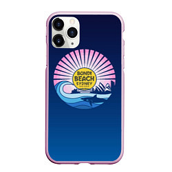 Чехол iPhone 11 Pro матовый Bondi Beach Sydney, цвет: 3D-розовый