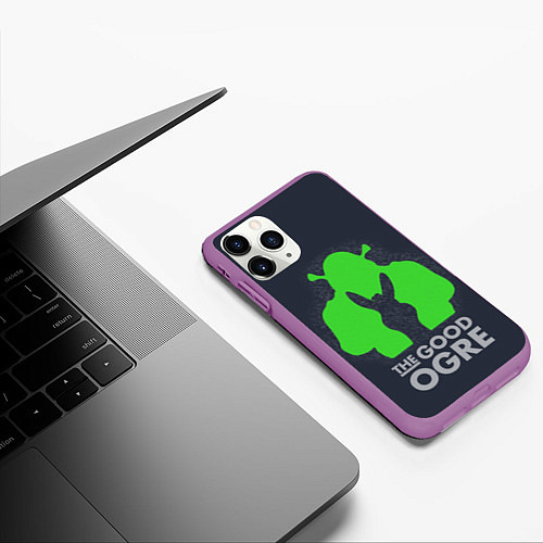 Чехол iPhone 11 Pro матовый Shrek: Im good ogre / 3D-Фиолетовый – фото 3