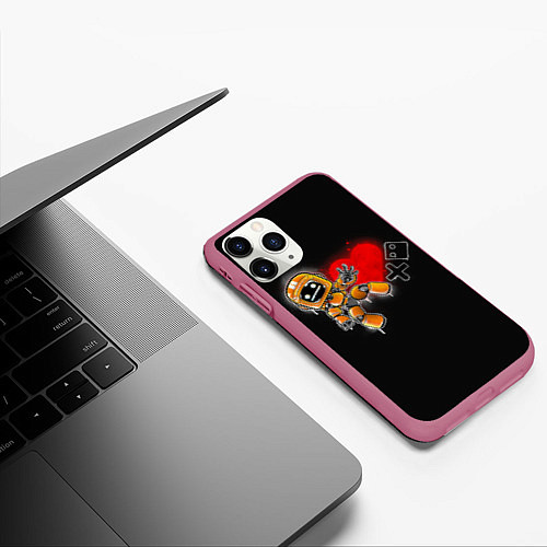 Чехол iPhone 11 Pro матовый K-VRC Love Death and Robots / 3D-Малиновый – фото 3