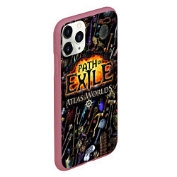 Чехол iPhone 11 Pro матовый Path of Exile, цвет: 3D-малиновый — фото 2