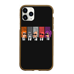 Чехол iPhone 11 Pro матовый Agents Futurama, цвет: 3D-коричневый