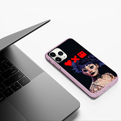 Чехол iPhone 11 Pro матовый Love, Death and Robots Lora Z, цвет: 3D-розовый — фото 2