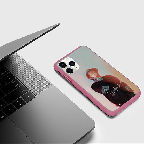 Чехол iPhone 11 Pro матовый SODA LUV / 3D-Малиновый – фото 3