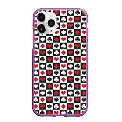 Чехол iPhone 11 Pro матовый SODA LUV КАРТОЧНЫЕ МАСТИ, цвет: 3D-фиолетовый