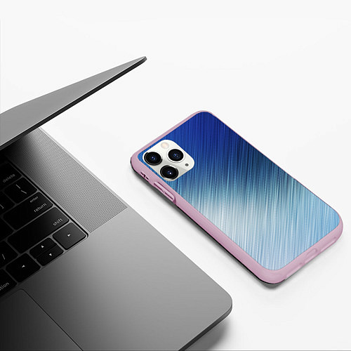 Чехол iPhone 11 Pro матовый Текстура Оттенки льда / 3D-Розовый – фото 3