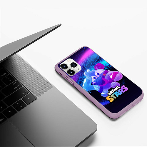 Чехол iPhone 11 Pro матовый Сквик Squeak Brawl Stars / 3D-Сиреневый – фото 3