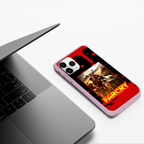 Чехол iPhone 11 Pro матовый FARCRY ФАРКРАЙ GAME / 3D-Розовый – фото 3