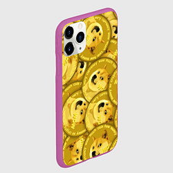 Чехол iPhone 11 Pro матовый DOGECOIN DOGE ДОГИКОИН, цвет: 3D-фиолетовый — фото 2