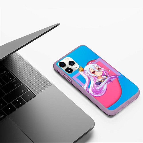 Чехол iPhone 11 Pro матовый Sweet Shiro / 3D-Сиреневый – фото 3