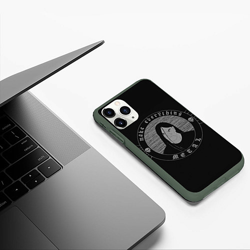 Чехол iPhone 11 Pro матовый Nathan Explosion / 3D-Темно-зеленый – фото 3