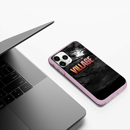 Чехол iPhone 11 Pro матовый Resident Evil: Village $$$ / 3D-Розовый – фото 3