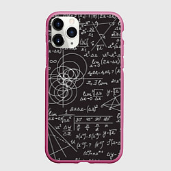 Чехол iPhone 11 Pro матовый Алгебра и Геометрия, цвет: 3D-малиновый