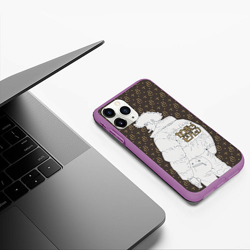 Чехол iPhone 11 Pro матовый Cowboy Bebop Louis Vuitton / 3D-Фиолетовый – фото 3