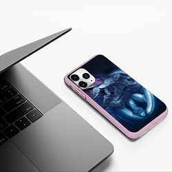 Чехол iPhone 11 Pro матовый Мифические змеи, цвет: 3D-розовый — фото 2