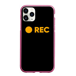 Чехол iPhone 11 Pro матовый REC, цвет: 3D-малиновый