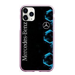 Чехол iPhone 11 Pro матовый Mercedes Мерседес Неон, цвет: 3D-розовый