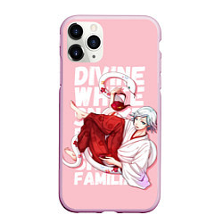 Чехол iPhone 11 Pro матовый Divine white snake, цвет: 3D-розовый