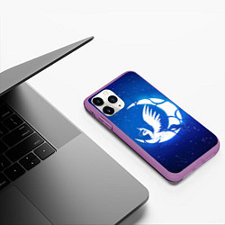 Чехол iPhone 11 Pro матовый Лунная пони, цвет: 3D-фиолетовый — фото 2