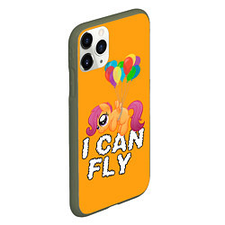 Чехол iPhone 11 Pro матовый Я могу летать, цвет: 3D-темно-зеленый — фото 2