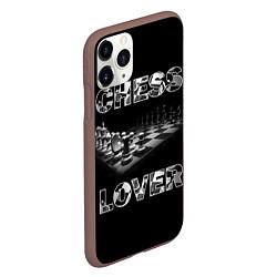 Чехол iPhone 11 Pro матовый Chess Lover Любитель шахмат, цвет: 3D-коричневый — фото 2