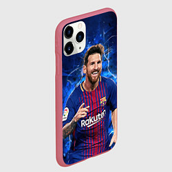 Чехол iPhone 11 Pro матовый Лионель Месси Барселона 10, цвет: 3D-малиновый — фото 2