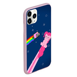 Чехол iPhone 11 Pro матовый Nyan cat x Pony, цвет: 3D-розовый — фото 2