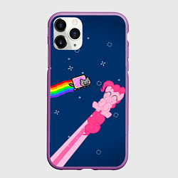 Чехол iPhone 11 Pro матовый Nyan cat x Pony, цвет: 3D-фиолетовый