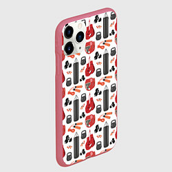 Чехол iPhone 11 Pro матовый Бокс, цвет: 3D-малиновый — фото 2