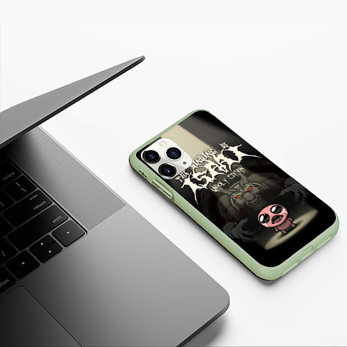 Чехол iPhone 11 Pro матовый The Binding of Isaac / 3D-Салатовый – фото 3