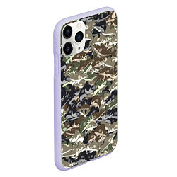 Чехол iPhone 11 Pro матовый Камуфляж для рыбака, цвет: 3D-светло-сиреневый — фото 2