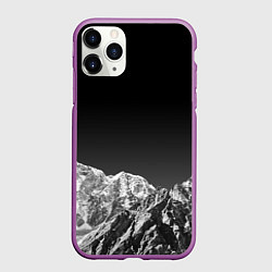 Чехол iPhone 11 Pro матовый ГОРЫ В МОЕМ СЕРДЦЕ КАМУФЛЯЖ, цвет: 3D-фиолетовый