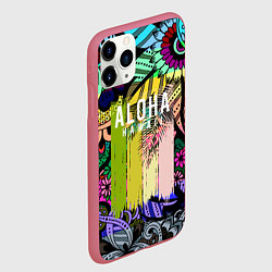 Чехол iPhone 11 Pro матовый АЛОХА ГАВАЙИ ALOHA HAWAII, цвет: 3D-малиновый — фото 2