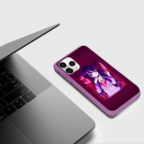Чехол iPhone 11 Pro матовый Юри Yuri Юра / 3D-Фиолетовый – фото 3