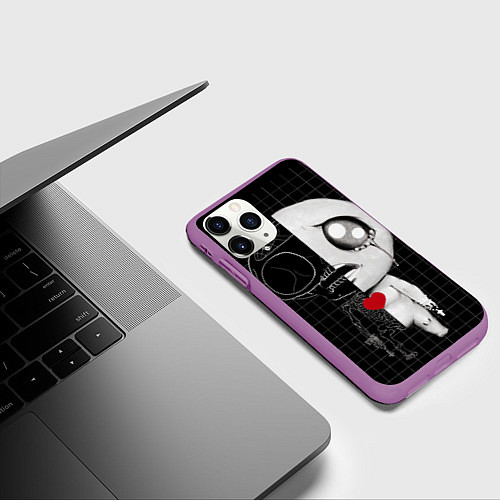 Чехол iPhone 11 Pro матовый Isaac The Binding of Isaac / 3D-Фиолетовый – фото 3