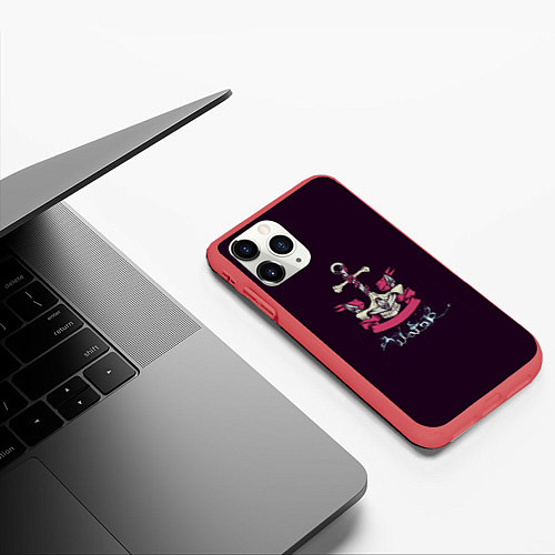 Чехол iPhone 11 Pro матовый Якорь из костей / 3D-Красный – фото 3