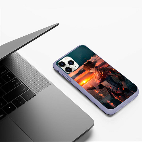Чехол iPhone 11 Pro матовый Tartaglia art / 3D-Светло-сиреневый – фото 3
