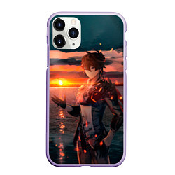 Чехол iPhone 11 Pro матовый Tartaglia art, цвет: 3D-светло-сиреневый