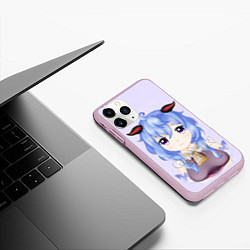 Чехол iPhone 11 Pro матовый GENSHIN IMPACT ГАНЬ ЮЙ, цвет: 3D-розовый — фото 2
