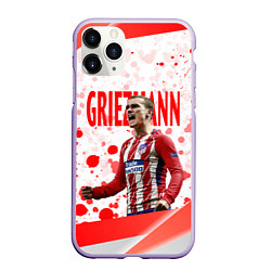 Чехол iPhone 11 Pro матовый Антуан Гризманн Antoine Griezmann спина Z, цвет: 3D-светло-сиреневый