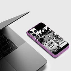 Чехол iPhone 11 Pro матовый Initial d, цвет: 3D-фиолетовый — фото 2