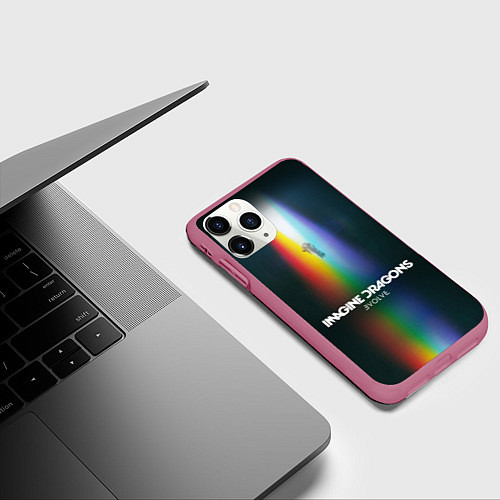 Чехол iPhone 11 Pro матовый Imagine Dragons: Evolve / 3D-Малиновый – фото 3