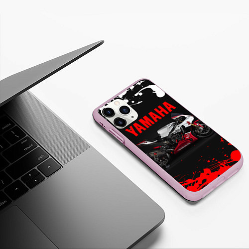 Чехол iPhone 11 Pro матовый YAMAHA 004 / 3D-Розовый – фото 3